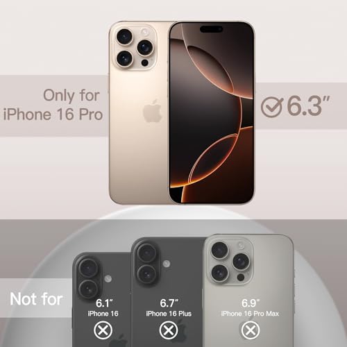 JETech Silicone Case for iPhone 16 Pro, Desert Titanium | Silky Soft Touch, Shockproof Protection, Scratch Resistant, Microfiber Lining - color: Desert Titanium, size: iPhone 16 Pro