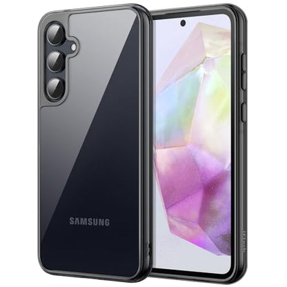 JETech Case for Samsung Galaxy A35, Anti-Yellowing, Black | Shockproof Protection, Scratch Resistant Hard PC Back, Durable Transparent TPU Bumper - color: Black, size: Galaxy A35