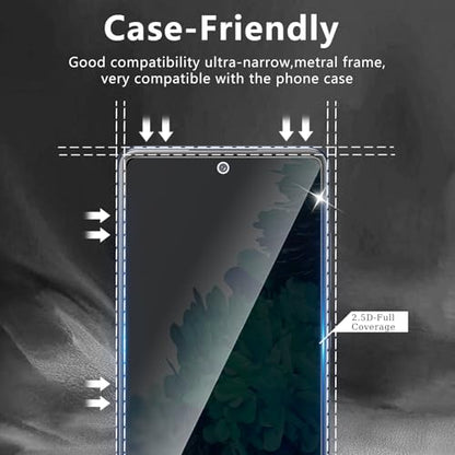 3 Pack Privacy Screen Protector Designed for Samsung Galaxy S20 FE,Full Coverage Anti-Spy Tempered Glass Film,9H Hardness,Anti-Fingerprint,Bubble Free,Easy to Install - color: Galaxy S20 FE FK3
