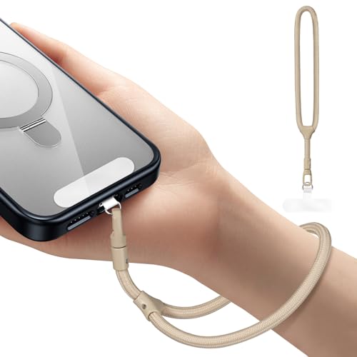 Dadanism Phone Wrist Strap, Universal Adjustable Hand Wrist Strap Lanyard - color: Camel, style: Short