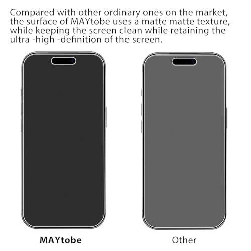MAYtobe [2-Pack Matte Screen Protector for iPhone 17 Pro Tempered Glass | Anti-Fingerprint, Smooth as Silk, Anti Scratch, Easy to Install, Anti-Reflection - size: iPhone 17 Pro (Matte)