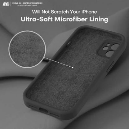 LOVE 3000 Designed for iPhone 11 Case Premium Silicone, Black - color: Black, size: iPhone 11 6.1inch