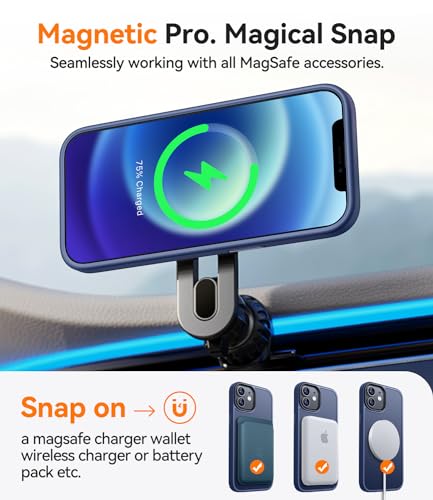 CANSHN Magnetic for iPhone 12 Case/iPhone 12 Pro Case, Deep Blue | Translucent Matte, Compatible with MagSafe, Heavy Duty Protection, Scratch Resistant, Slim Fit, Pocket Friendly - color: Matte Magnetic & Deep Blue