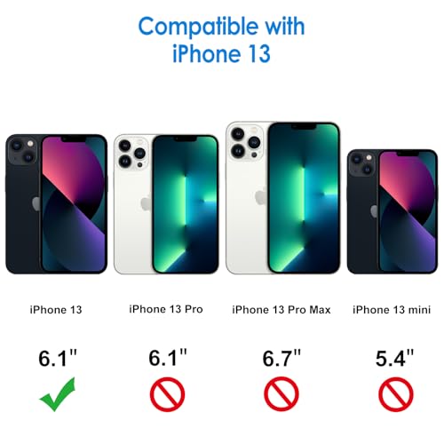 JETech Case for iPhone 13 6.1-Inch, Non-Yellowing Shockproof Phone Bumper Cover, Anti-Scratch Clear Back (Black) - color: Black