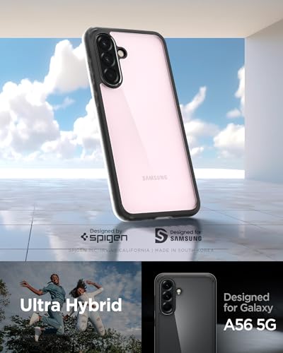 Spigen for Galaxy A56 5G Case, Ultra Hybrid [Anti-Yellowing] [Military-Grade Protection] - Matte Black - color: Matte Black, size: Galaxy A56 5G