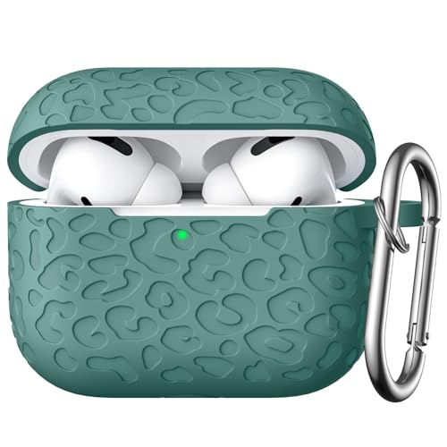 for Airpods Pro 2nd Generation Case,Engraved Soft Silicone Skin Cover Full Protective Case Compatible with Apple AirPods Pro 2nd,Front LED Visible (Pinggreen, AirPods Pro 2/1) - color: Green, size: Airpods Pro 2/1 Case