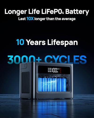 2026 Portable Power Station 700W Surge, 288Wh LiFePO4 Battery Backup, Power Bank with AC Outlet 350W/110V, Solar Generator Fast Charging for Camping Essentials, Hurricane Emergency, Home, Road Trips