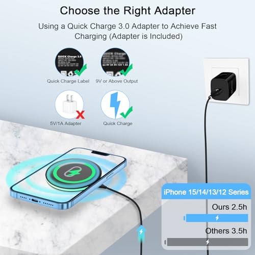 Wireless Charger Samsung Fast Charging Pad for Samsung Galaxy S26/S25 Ultra - color: Black