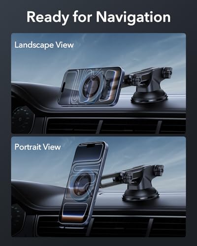 ESR for MagSafe Car Mount, Car Phone Holder for iPhone 18 Pro Max/Duo/17-12