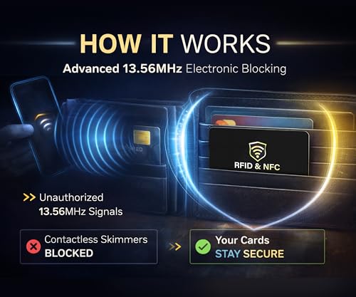 SaiTech IT 5 Pack RFID Blocking Card for Credit Debit ID Card, Black | Slim Anti-Theft Contactless NFC RFID Blocker Protector, Easily Fit into Wallet and Purse, for Men & Women - color: Black