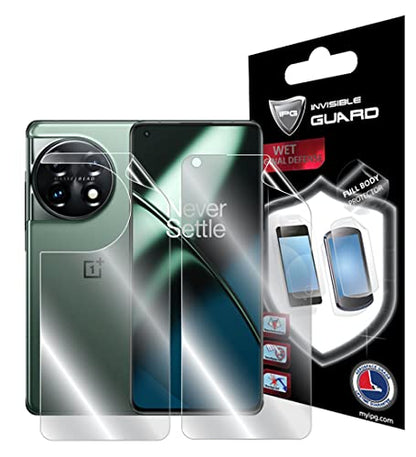 IPG For OnePlus 11 FULL BODY Hydrogel Protector Invisible Touch Screen Sensitive Ultra HD Clear Film Anti Scratch Skin Guard - Smooth/Self-Healing/Bubble -Free Screen & Back
