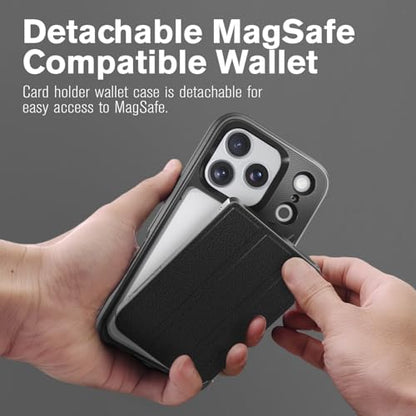 VENA vCommuteX for iPhone 17 Pro Wallet Case, Black - color: MagSafe Compatible - Black, size: iPhone 17 Pro