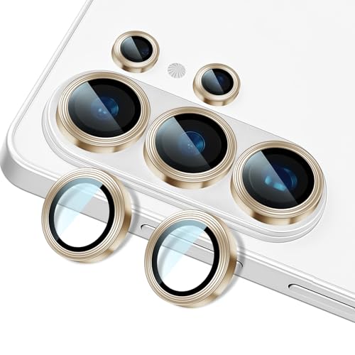 Camera Lens Protector for Samsung Galaxy s26 Ultra, Solid Color Spiral Ring - color: Gold