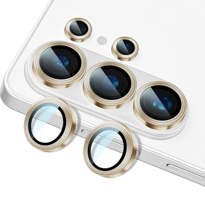 Camera Lens Protector for Samsung Galaxy s26 Ultra, Solid Color Spiral Ring - color: Gold