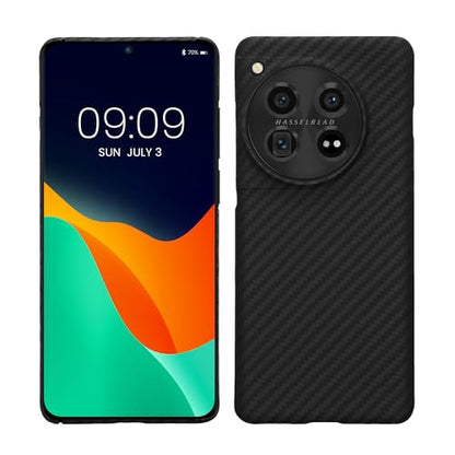 kalibri Aramid Fiber Case Compatible with OnePlus 12 - Case Super Slim Strong Protective Phone Cover - Black Matte - size: 12