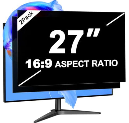 27 Inch Privacy Screen for Computer Monitor 16:9 Aspect Ratio - size: For Laptop 27 Inch 16:9-2Pack