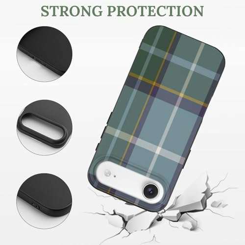 Isle of Man Manx District TartanAnti-Yellowing Soft TPU Phone Case for iPhone 17, Shockproof and Scratch-Resistant Case - color: black-style-215