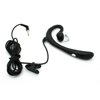 Wired Mono Headset Earphone w Mic Headphone 3.5mm for Blade Max View Phone, Single Earbud Hands-Free Microphone Over-The-Ear Compatible with ZTE Blade Max View