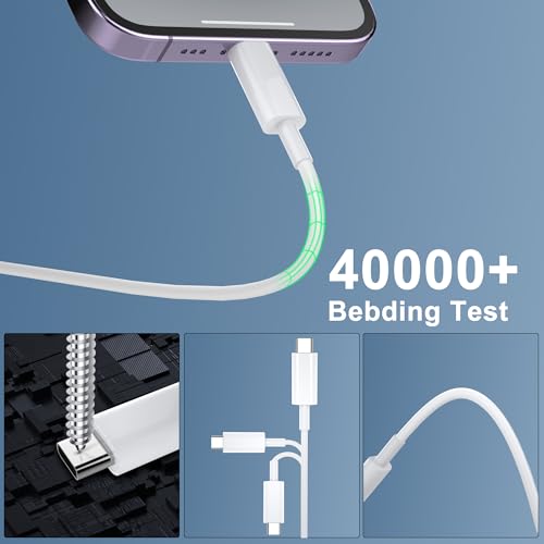10-Pack 1FT Multi Short Charging Cables, 1FT Short USB C Cables & 1ft Short Lightning Cable & 1-ft Short Micro USB Cable for Charging Stations, Compatible for iPhone, iPad, Samsung, PS, Tablets & More