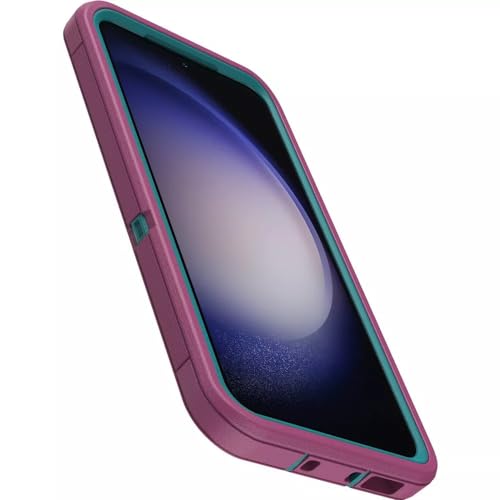 OtterBox Galaxy S23 (Only) - Defender Series Case - Canyon Sun (Pink), Rugged & Durable - with Port Protection - Includes Holster Clip Kickstand - Microbial Defense Protection - Non-Retail Packaging - color: Canyon Sun (Pink)