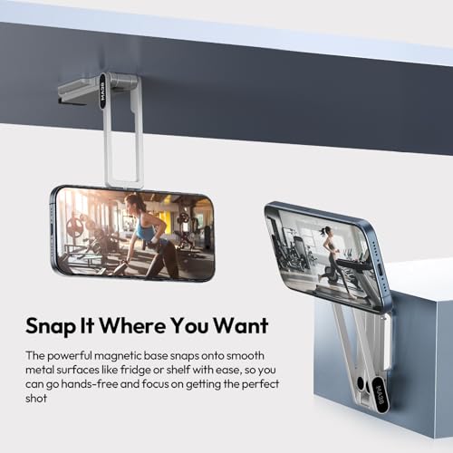 ULANZI MA38 Magnetic Phone Tripod for iPhone, Portable Phone Holder Silver - color: Lunar Silver
