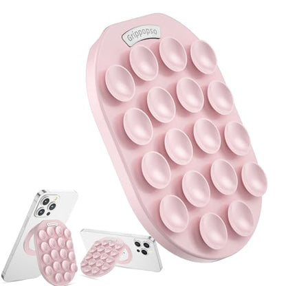 Magnetic Phone Grip Holder for MagSafe Phone Grip, Magnetic Suction Cup - color: Pink