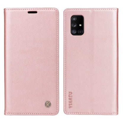 Compatible with Samsung Galaxy A71 Wallet Case PU Leather Flip Folio Case with Card Holder Magnetic Closure Shockproof Protective Phone Cover Rose Gold - color: Rose Gold, size: Samsung A71
