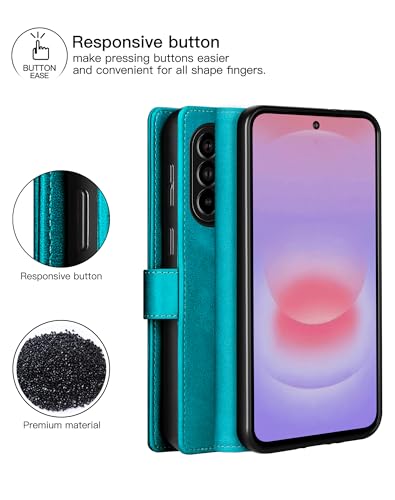 Feitenn for Samsung Galaxy A37 5G (6.7") Case Wallet 2026 with 4 Card Holders Kickstand, PU Flip Leather Magnetic Closure Folio Shockproof Protective Cover, Blue - color: Blue, size: Samsung Galaxy A37 5G