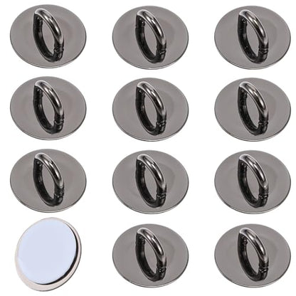 12pcs Phone Charm Hook, Metal Round Phone Finger Grip Holder Adhesive