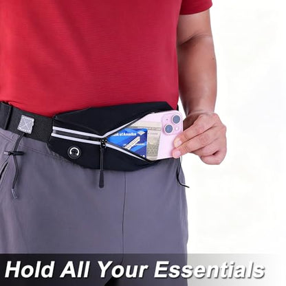 RJ-Sport Race Number Belt Bib Holder with Runner Pouch (Blue) - color: 02 Blue