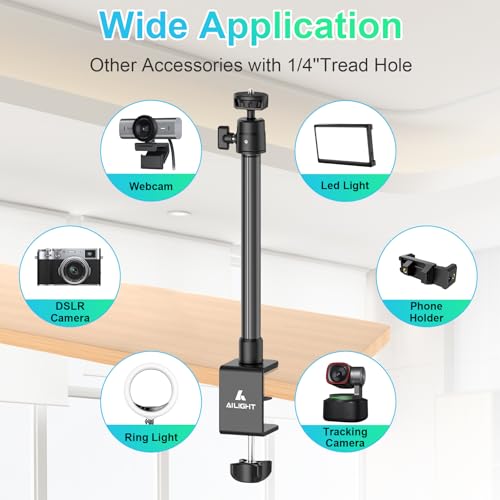 Ailight Adjustable Desk Camera Mount & Webcam Stand 10.8"-31.1" - size: TS6001