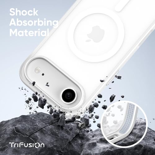 FLOLAB Surtect Tri-Fusion Magnetic for iPhone 17 Air Case Protective Slim Design Magsafe Compatible Military Grade - White Clear Matte Translucent - color: White Clear Matte Translucent, size: iPhone 17 Air