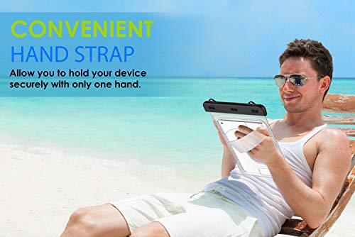 MoKo Waterproof Tablet Case, Waterproof Tablet Pouch Up to 8.3 in, Clear | Compatible with iPad Mini 2019/4/3/2, Samsung Tab 5/4/3, Galaxy Note 8, Tab S2/Tab E/Tab A 8.0, LG G Pad III 8.0 - color: Clear