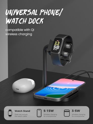 2-in-1 Universal Wireless Charging Dock - color: Black Wireless Charging Dock