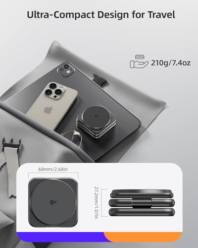 KUXIU Qi2-Certified 15W 3 in 1 Magnetic Wireless Charging Station for Apple - color: Gray