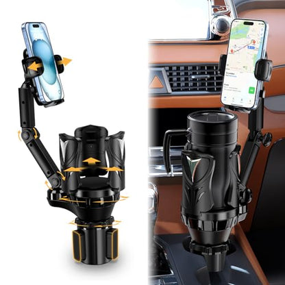 Phone Holders for Your Car, 2 in 1 Adjustable Stable Car Cup Phone Holder