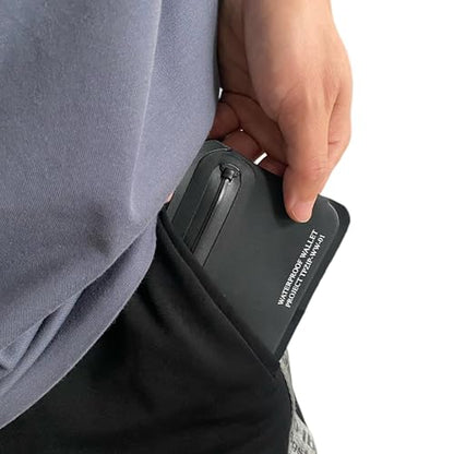 Heavy Duty Airtight Wallet Submersible Waterproof Wallet Protection for Keys, Cards - color: Black (Hypalon Texture), size: 5.2" X 4" / 13.5CM X 10 CM