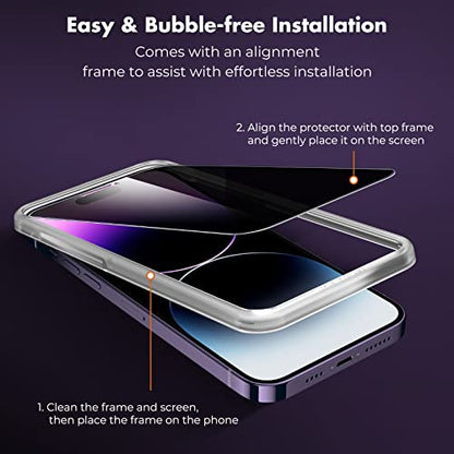 UNBREAKcable Privacy Screen Protector for iPhone 14 Pro Max, 2-Pack - size: iPhone 14 Pro Max