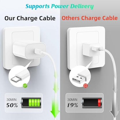 for Extra Long USB C to Lightning Cable 13FT 27W Fast Charging 2 Pack - color: White, size: 13 feet/4 meters