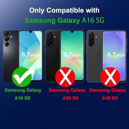 TENOC Phone Case for Samsung Galaxy A16 4G/5G, Black Case Anti-Fingerprint Protective Bumper Matte Cover - color: Black Matte, size: A16