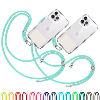 TBOC 2X Cell Phone Lanyard [Green Water] - Comfortable Universal Smartphone Lanyard - Easy to Use Neck Phone Holder [White Ice Patch] Adjustable Length Phone Strap Crossbody - Fits All Mobile Phones - color: Green Water