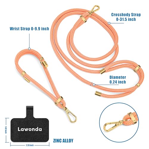 2 Pads Phone Lanyard Adjustable Crossbody Cell Phone Neck Strap - color: Beige