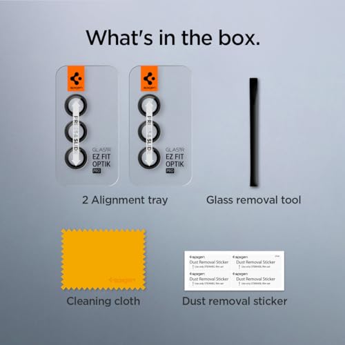 Spigen Camera Lens Screen Protector [GlasTR EZ Fit Optik Pro] Designed for Galaxy S24 Plus / S24 FE [Case Friendly] - Black [2 Pack] - color: Black