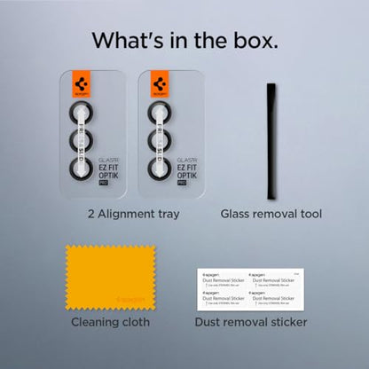 Spigen Camera Lens Screen Protector [GlasTR EZ Fit Optik Pro] Designed for Galaxy S24 Plus / S24 FE [Case Friendly] - Black [2 Pack] - color: Black