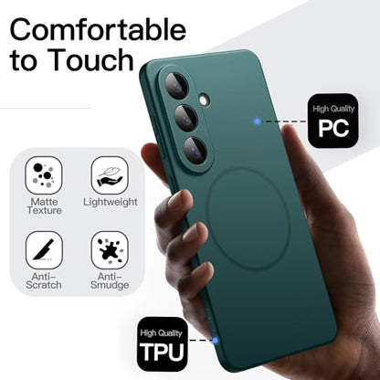 JETech Magnetic Slim Case for Samsung Galaxy S26 Plus, Midnight Green - color: Midnight Green, size: Galaxy S26 Plus