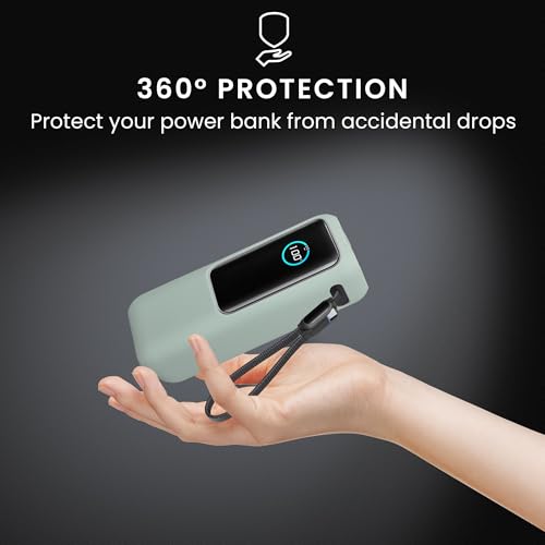 kwmobile Case Compatible with Anker Power Bank 25000mAh (A1695H11) - Portable Powerbank Cover - External Battery Charger Bag, Shockproof - Pastel Green - color: pastel green