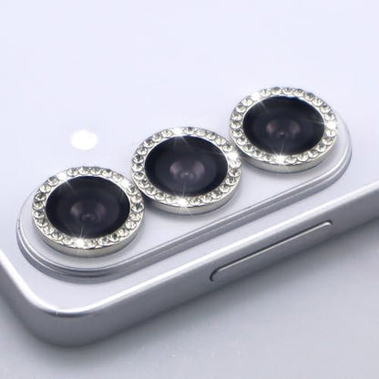 for Samsung Galaxy S26 / S26 Plus Camera Lens Protector, Bling Diamond Metal Ring Tempered Glass Lens Cover, Sparkly Rhinestone Accessories (Silver) - color: Silver
