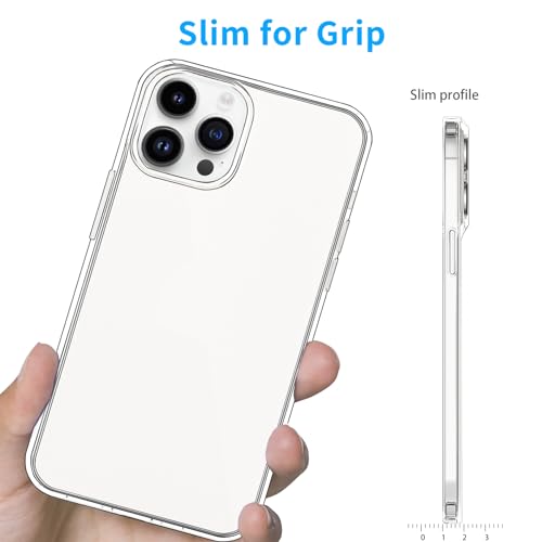 JJGoo Compatible with iPhone 15 Pro Case Clear, Soft Clear Fiexible TPU Phone Cases, Shockproof Transparent Bumper Cover Slim Thin Phone Case - color: Clear