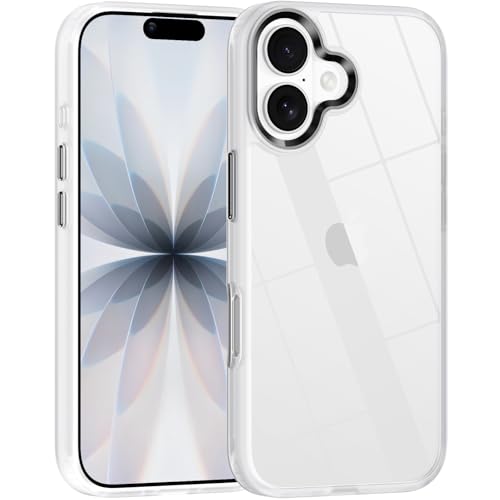 for iPhone 17 case,Crystal Clear Hard PC Back +Soft TPU Frame Shockproof Military-Drop Protection,Classic Hybrid Case for iPhone 17-6.3 inch(Matte White) - color: Matte White, size: For iphone 17-6.3"
