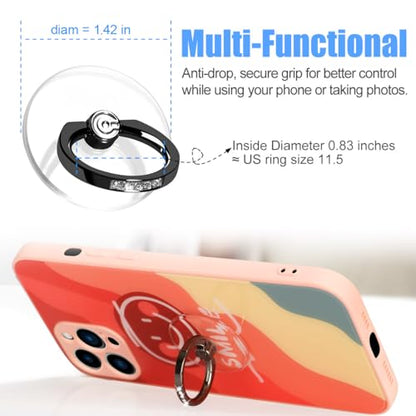 Transparent Phone Ring Holder Grip - EI Sonador Clear Cell Phone Ring Stand Holder Finger Grip Kickstand 360° Rotation, Compatible with Most of Phones, Tablets and Case (2 Black Diamond) - color: 2 Black Diamond